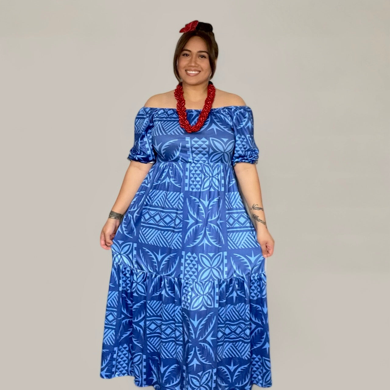 PRE-ORDER ONLY! MADE ON DEMAND. 4 WEEK LEAD TIME - MANAIA MAXI DRESS (BLUE)