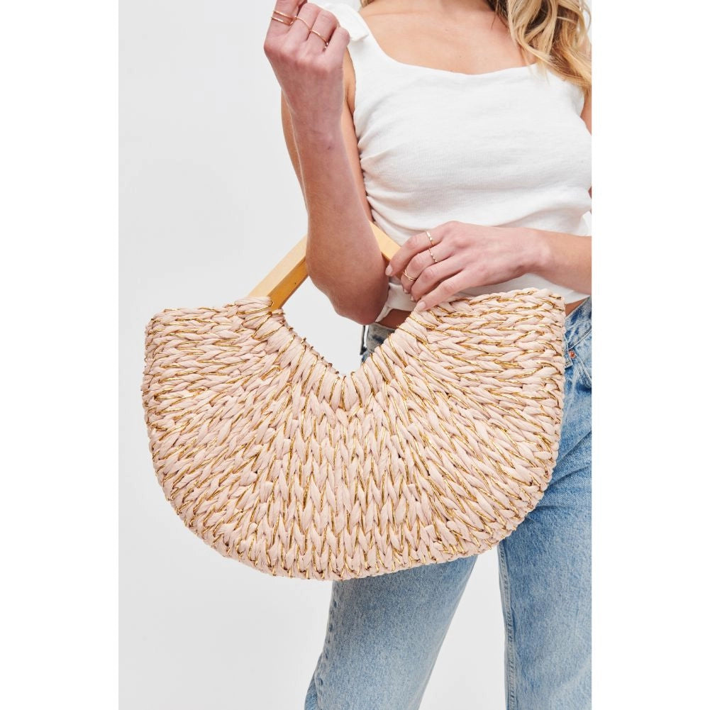 LIANA WOVEN HANDBAG (PINK)