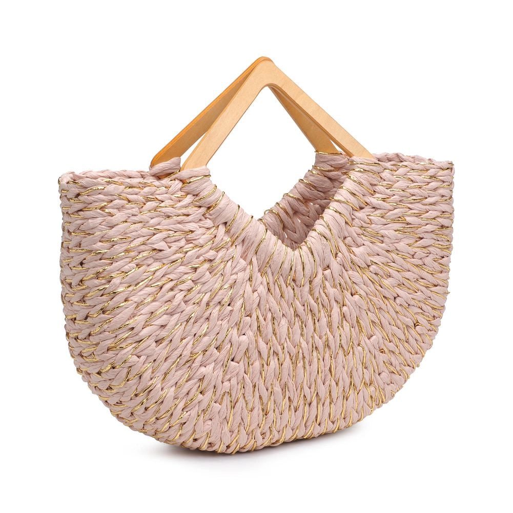 LIANA WOVEN HANDBAG (PINK)