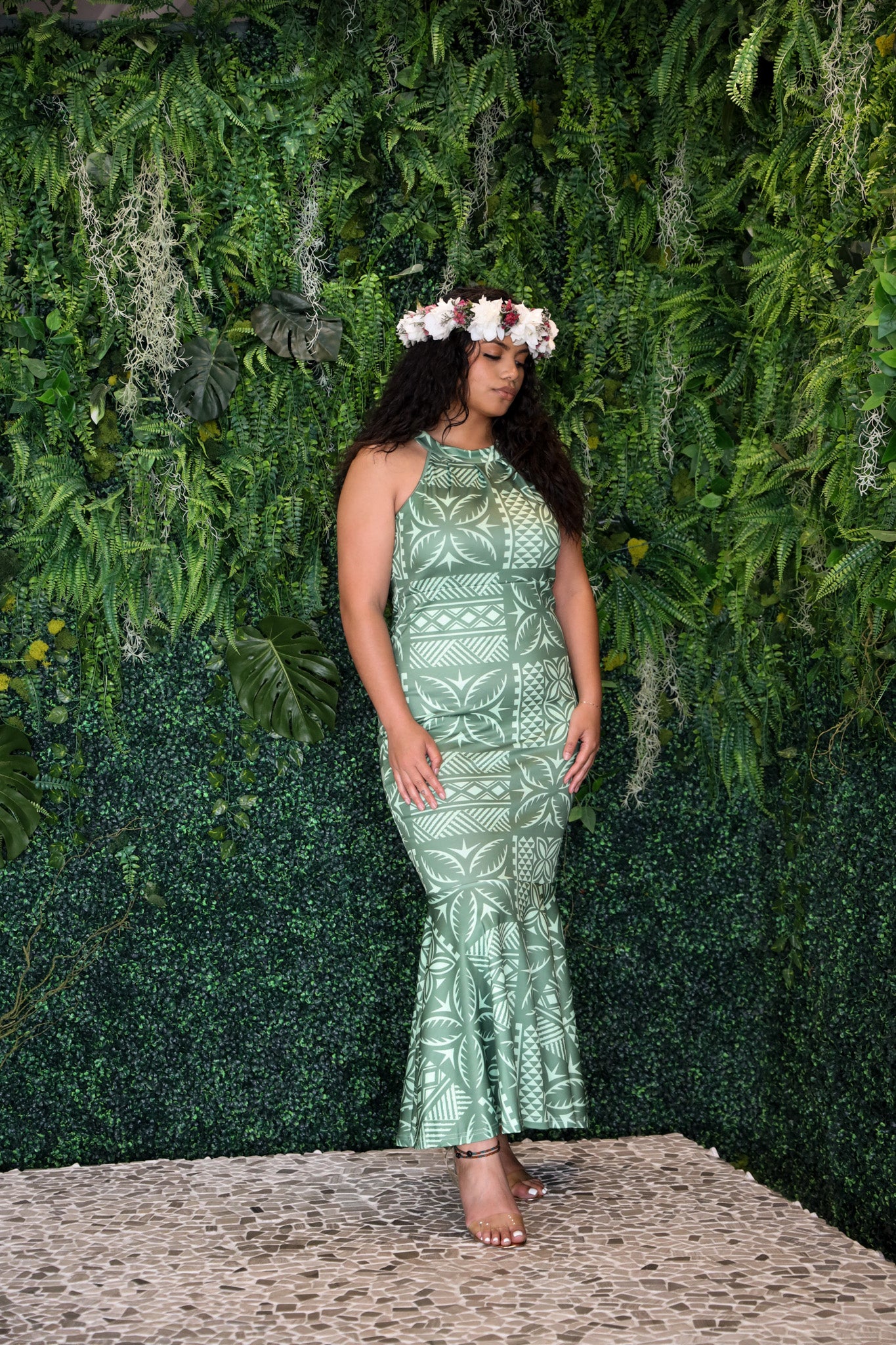 MANAMEA MERMAID DRESS GREEN