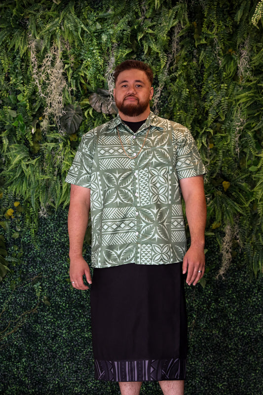 MANAMEA MENS POLYESTER SHIRT GREEN