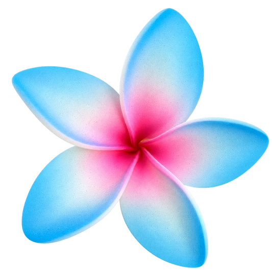 Blue/Pink Plumeria Sei - 4" (Earpiece)