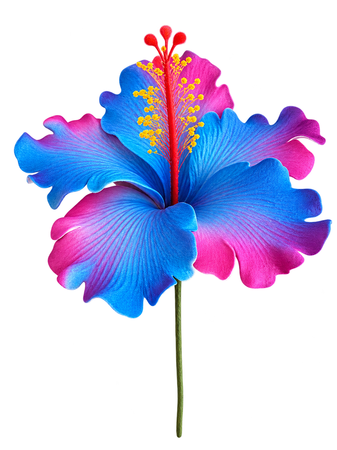 Blue/Purple Hibiscus Sei - 4.5" (Earpiece)