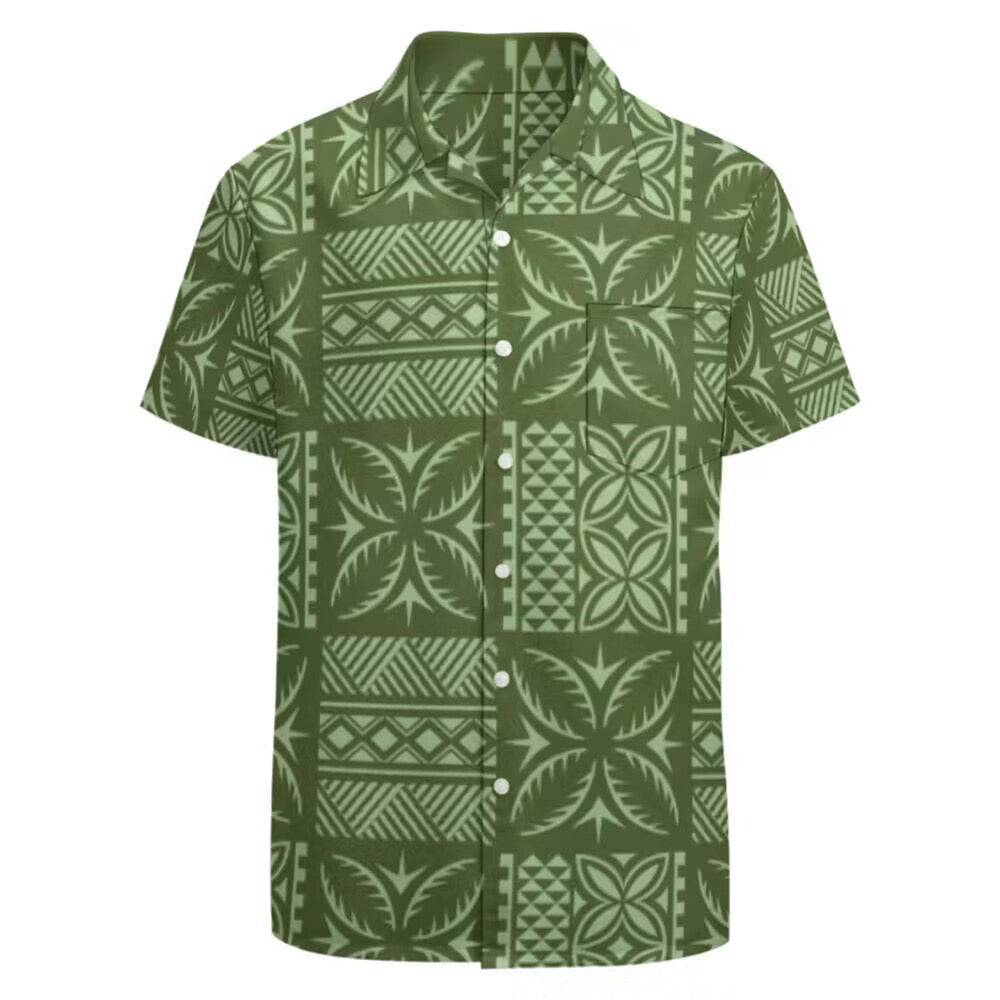 PRE-ORDER ONLY! MADE ON DEMAND. 4 WEEK LEAD TIME - MANAIA MENS SHIRT (GREEN)