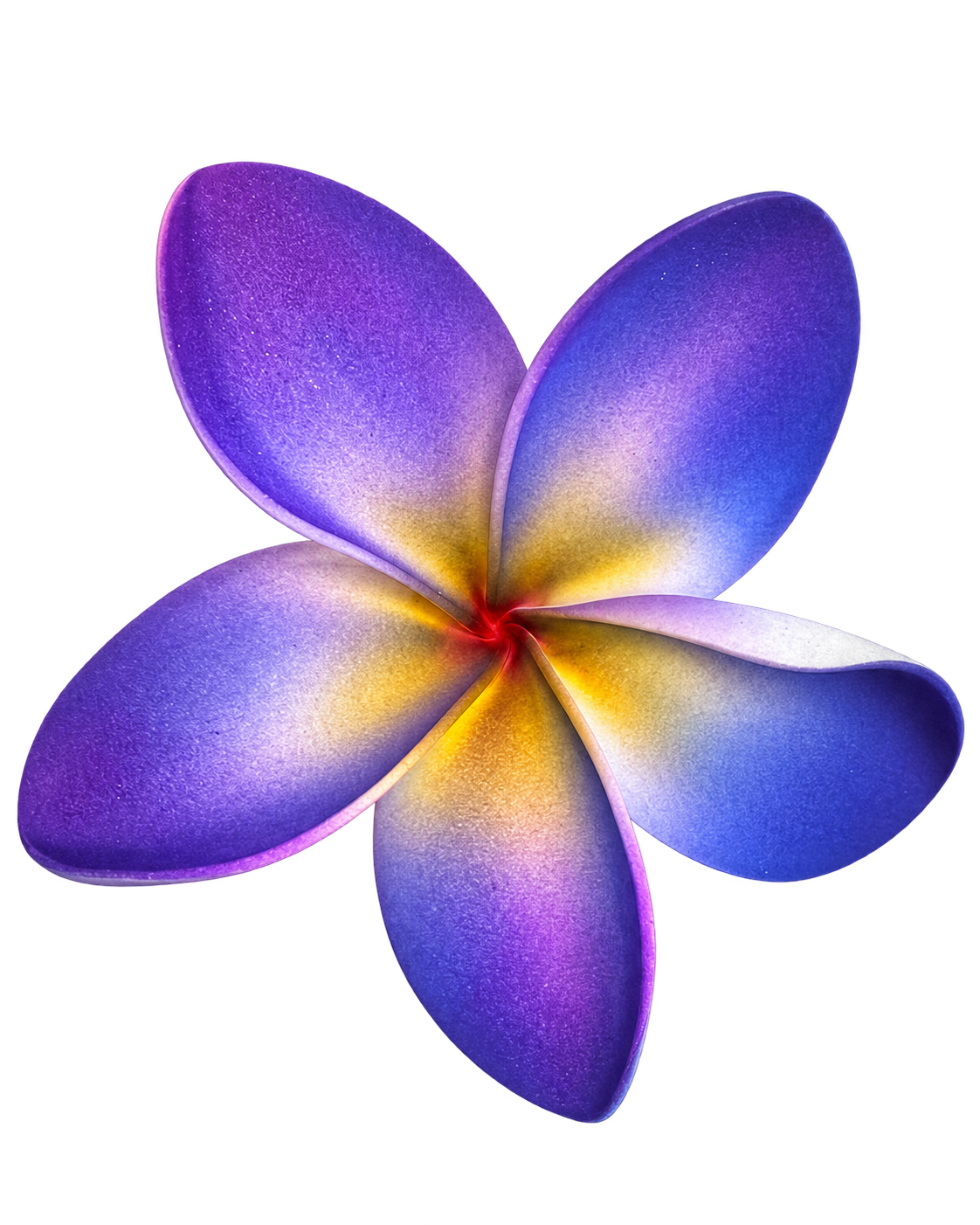 Purple/Yellow Plumeria Sei - 4" (Earpiece)